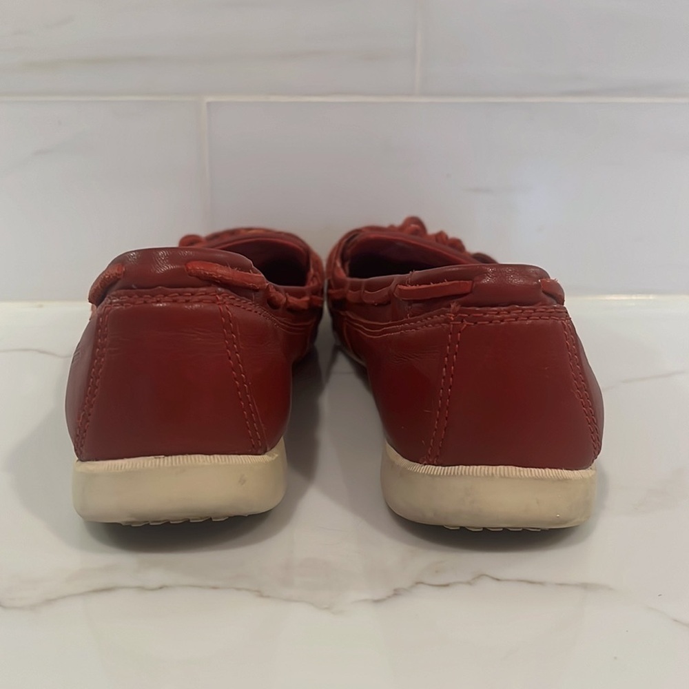 Sebago Red Leather Loafers Boat Shoes - Picture 7 of 11